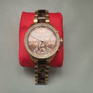 Michael Kors Gold and Brown Women's Watch